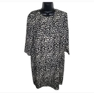 Asos leopard animal print shirt dress size 10